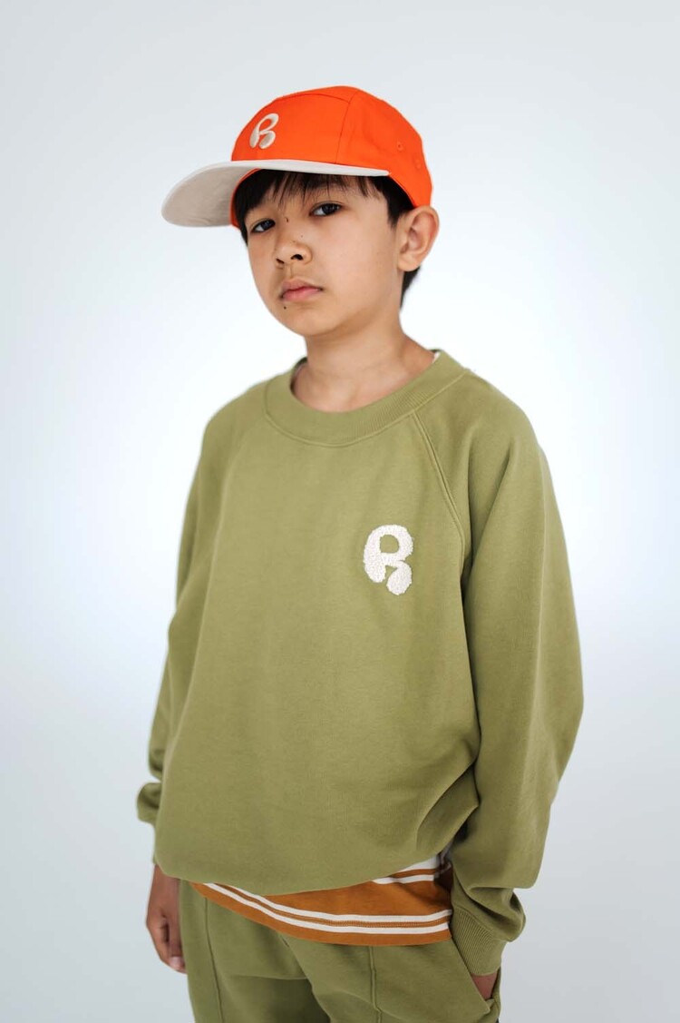 REPOSE AMS Raglan Sweater - Green Moss