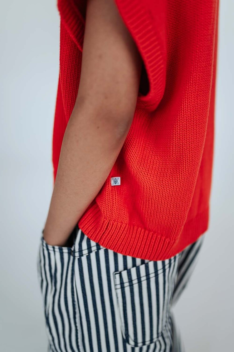 REPOSE AMS Knit Boxy Top - Fiesta Red
