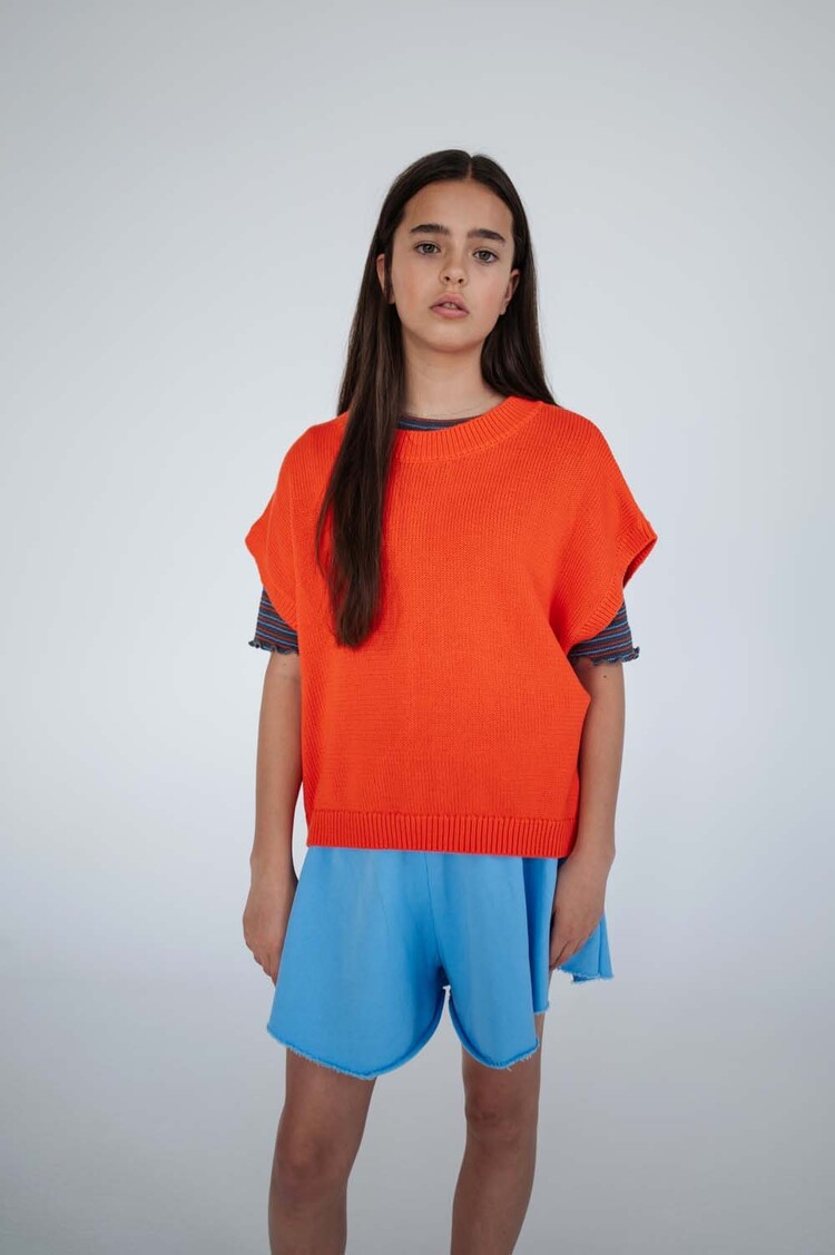 REPOSE AMS Knit Boxy Top - Fiesta Red