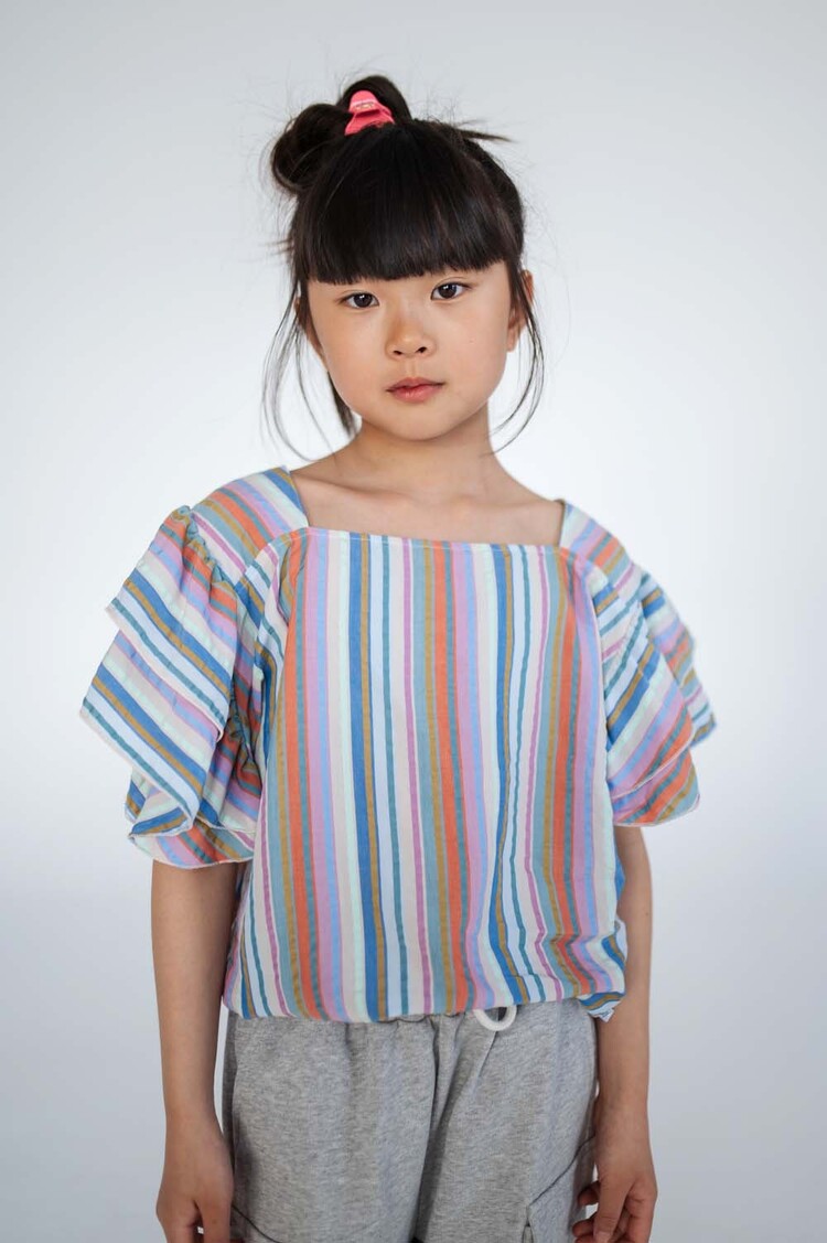 REPOSE AMS Drip Top - Multi Stripe