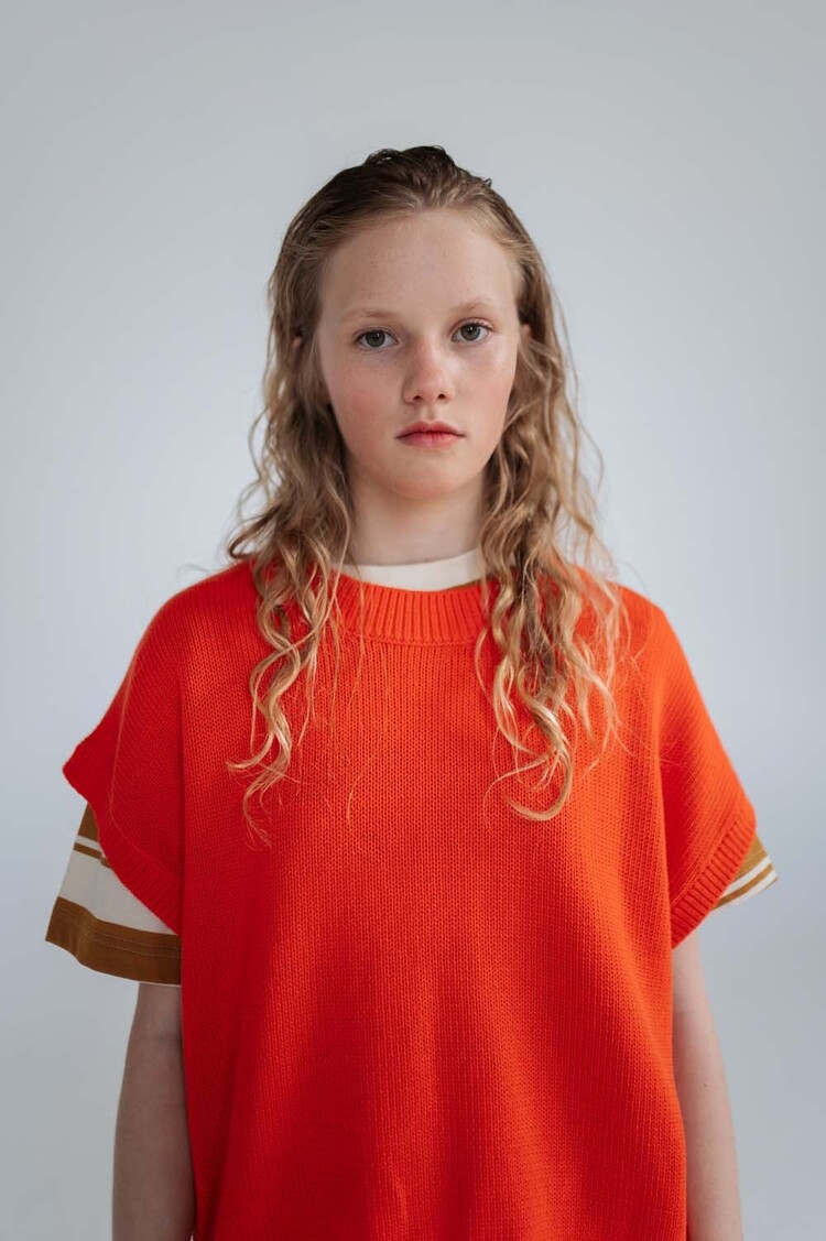 REPOSE AMS Knit Boxy Top - Fiesta Red