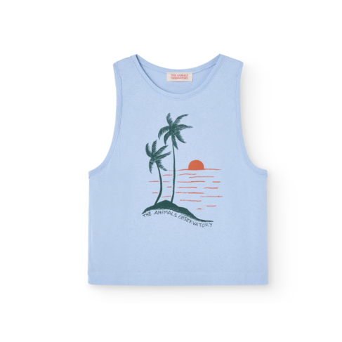 The Animal Observatory Frog Tank Top - Soft Blue