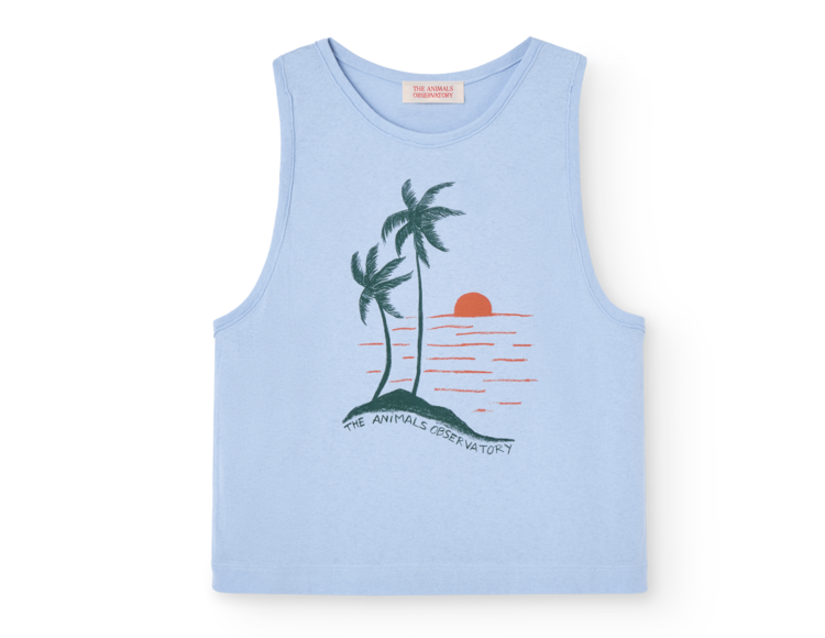 The Animal Observatory Frog Tank Top - Soft Blue