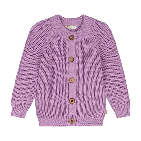 Yuki kidswear Raglan Cardigan - ORCHID