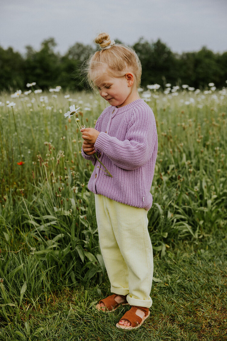 Yuki kidswear Raglan Cardigan - ORCHID