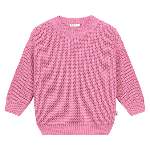 Yuki kidswear Chunky Knitted Sweater - BUBBLE GUM PINK