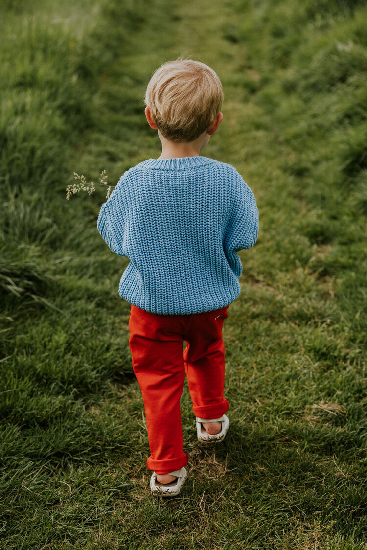 Yuki kidswear Chunky Knitted Sweater - SKY