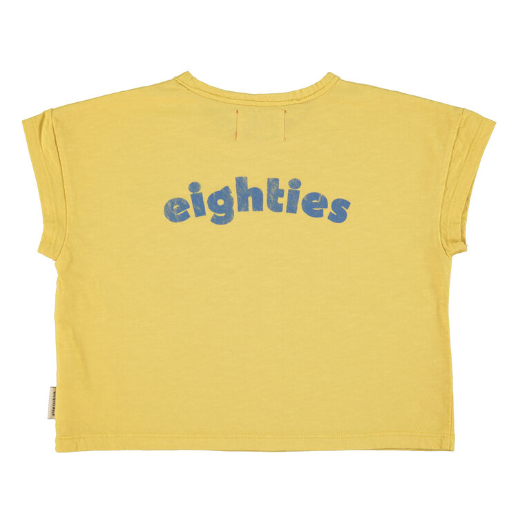 Piupiuchick T'shirt | yellow w/ multicolor wave print