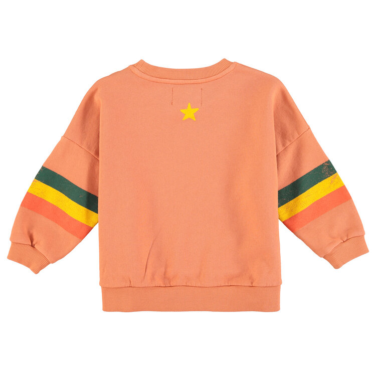 Piupiuchick Sweatshirt | peach w/ multicolor stripes