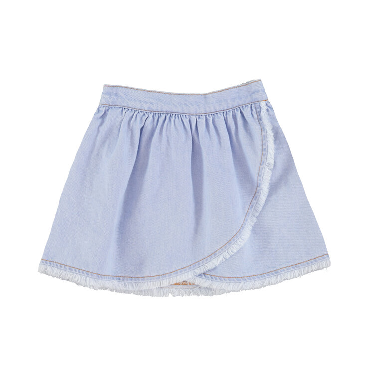 Piupiuchick Short Skirt | light blue soft denim