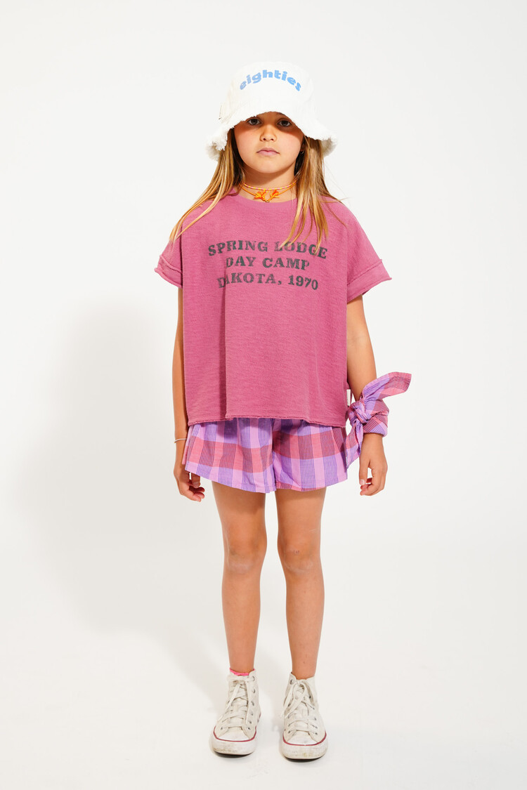 Piupiuchick T'shirt | Aubergine W/ "spring lodge" print