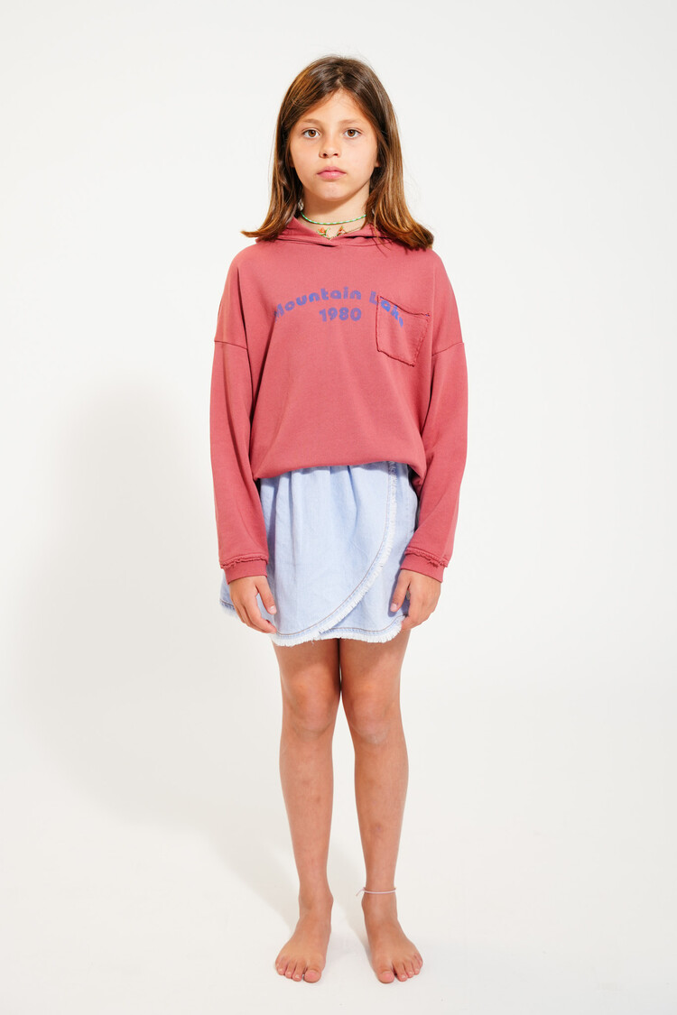 Piupiuchick Short Skirt | light blue soft denim