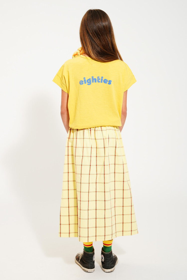 Piupiuchick T'shirt | yellow w/ multicolor wave print