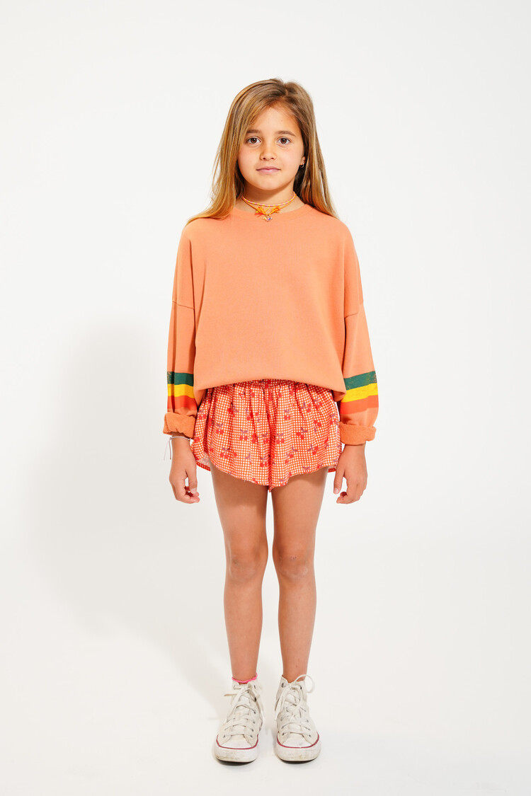 Piupiuchick Sweatshirt | peach w/ multicolor stripes