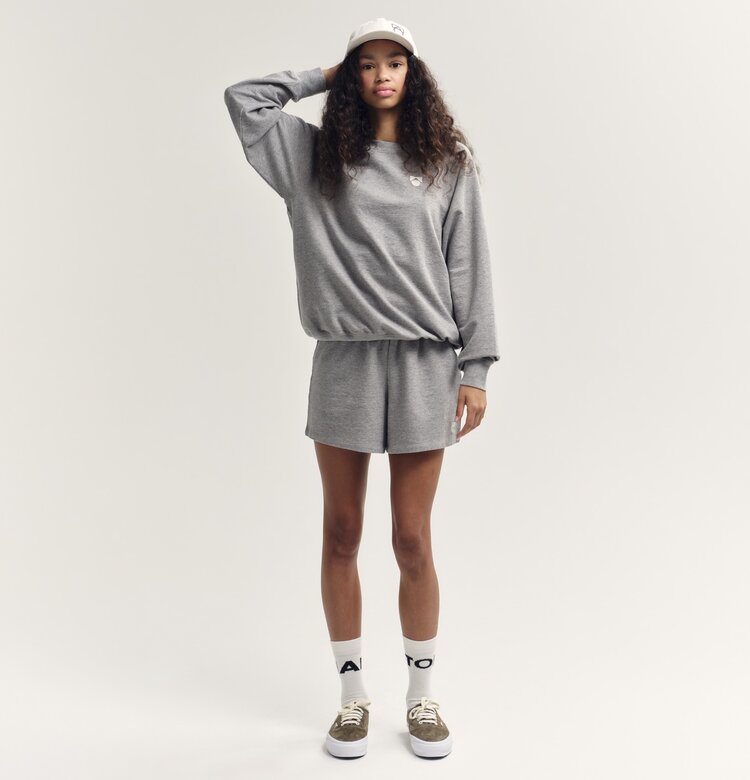 Main Story UK Track Short - Gray Melange Fleece