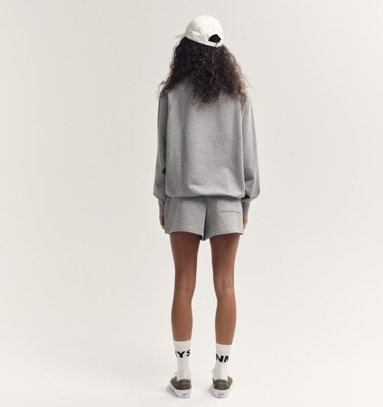 Main Story UK Track Short - Grey Melange Fleece