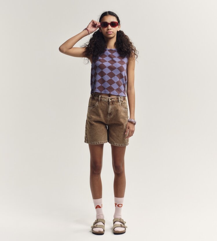 Main Story UK Denim Short - Camel Stonewashed Denim