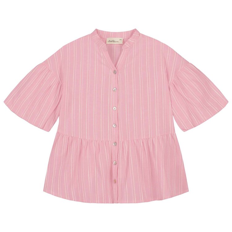 Charlie Petite Dress Isabelle - Stripes Pink/White