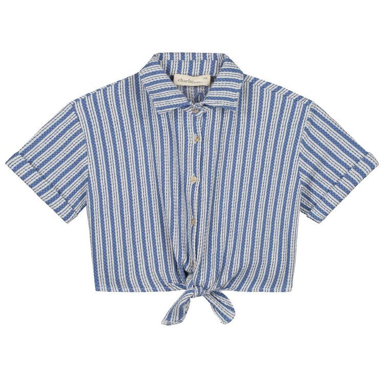 Charlie Petite Blouse Georgie - Stripes Blue/White
