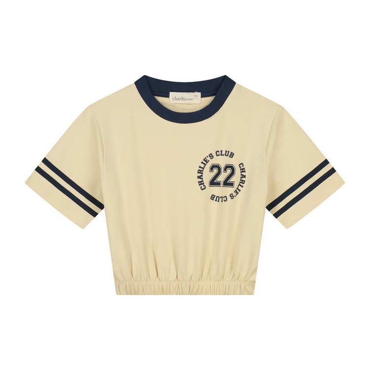 Charlie Petite T-shirt Lianne - Cream/Indigo