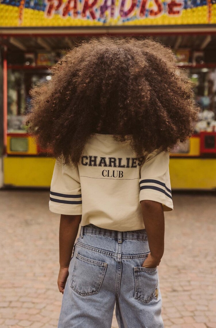 Charlie Petite T-shirt Lianne - Cream/Indigo