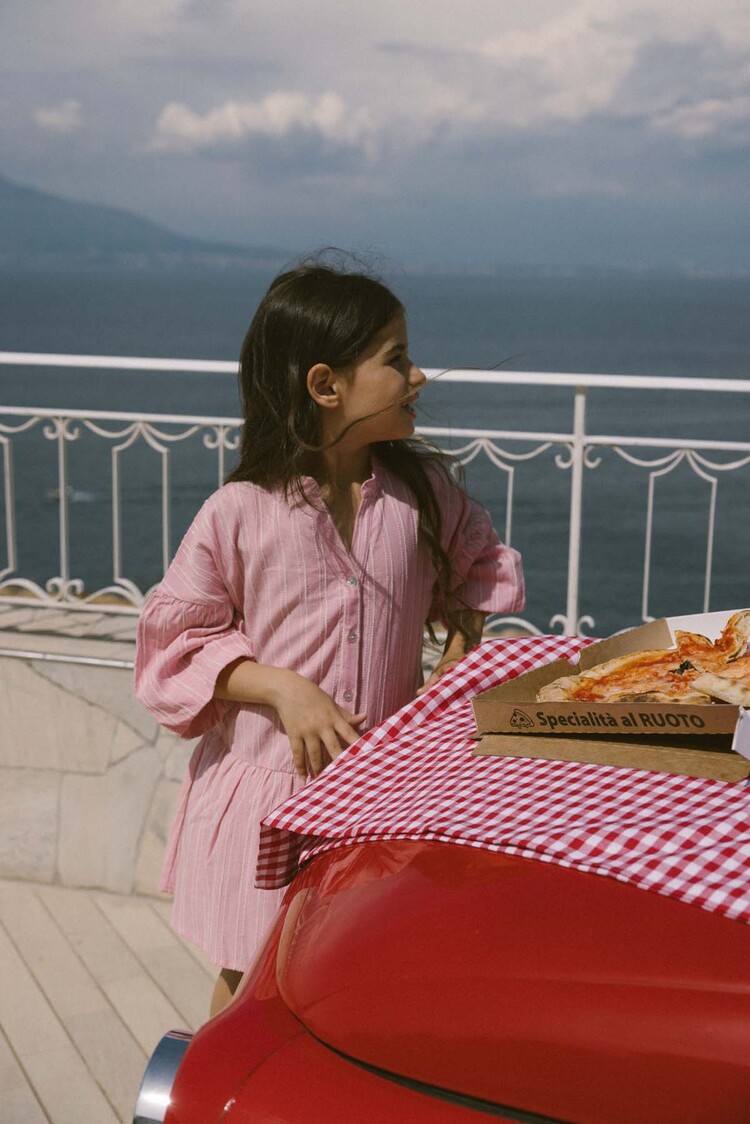 Charlie Petite Dress Isabelle - Stripes Pink/White