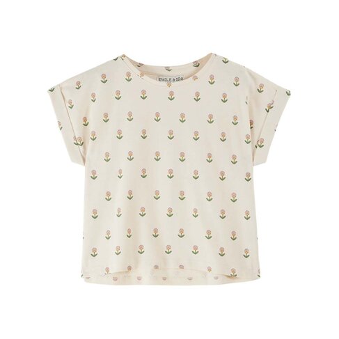 Emile et Ida Tee Shirt Imprime - Fleurs Douce