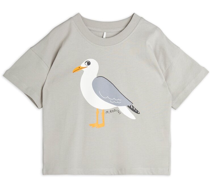 Mini Rodini Seagull sp ss tee - Grey