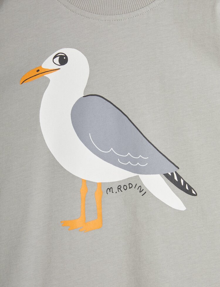 Mini Rodini Seagull sp ss tee - Grey