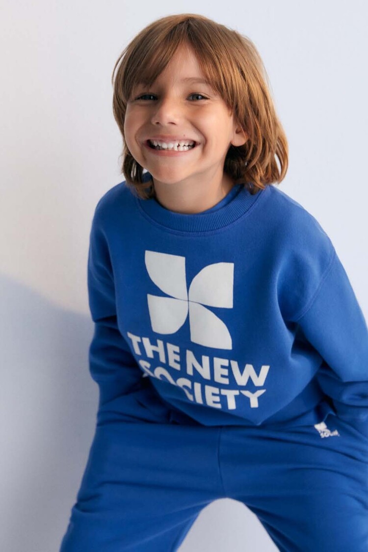 The New Society Sweatshirt Mykonos - Cobalto