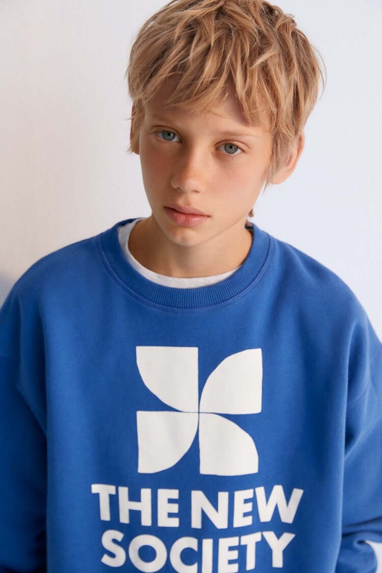 The New Society Sweatshirt Mykonos - Cobalt