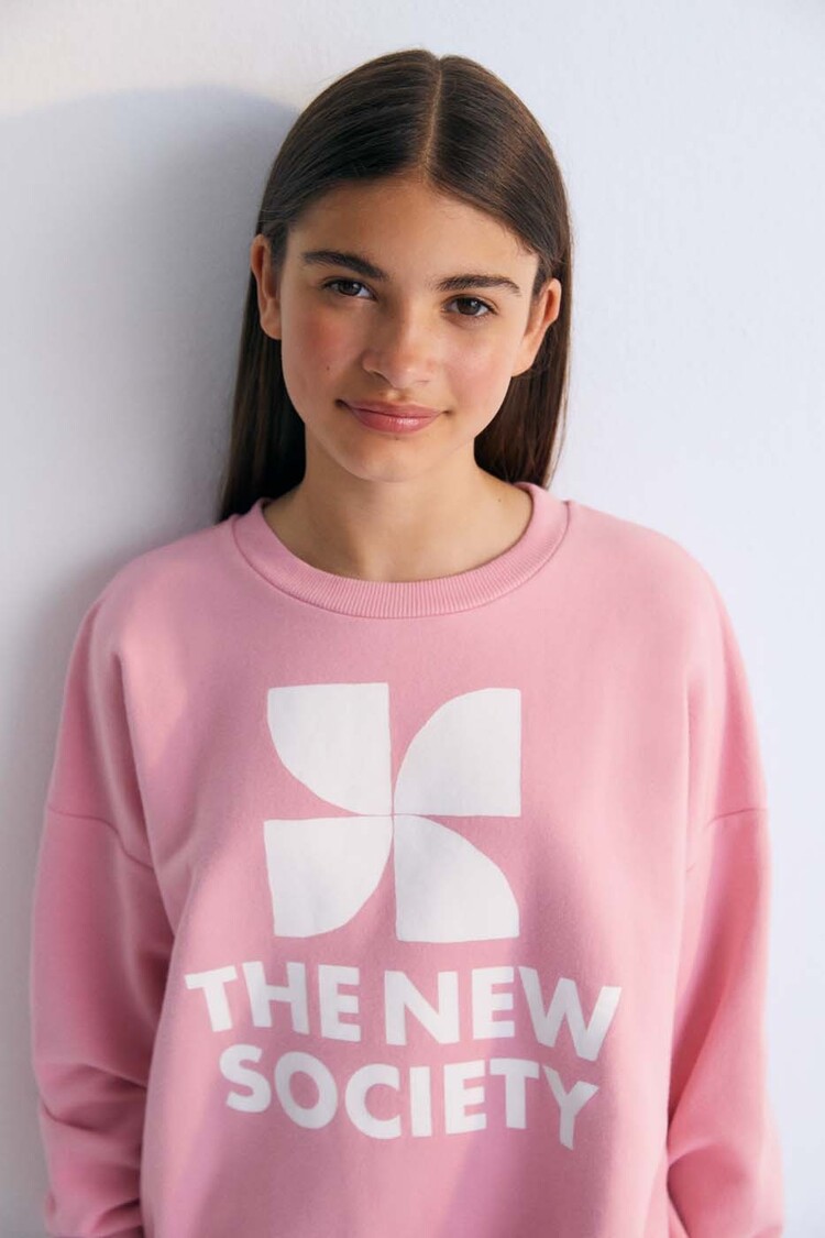 The New Society Sweatshirt Mykonos - Hibiscus