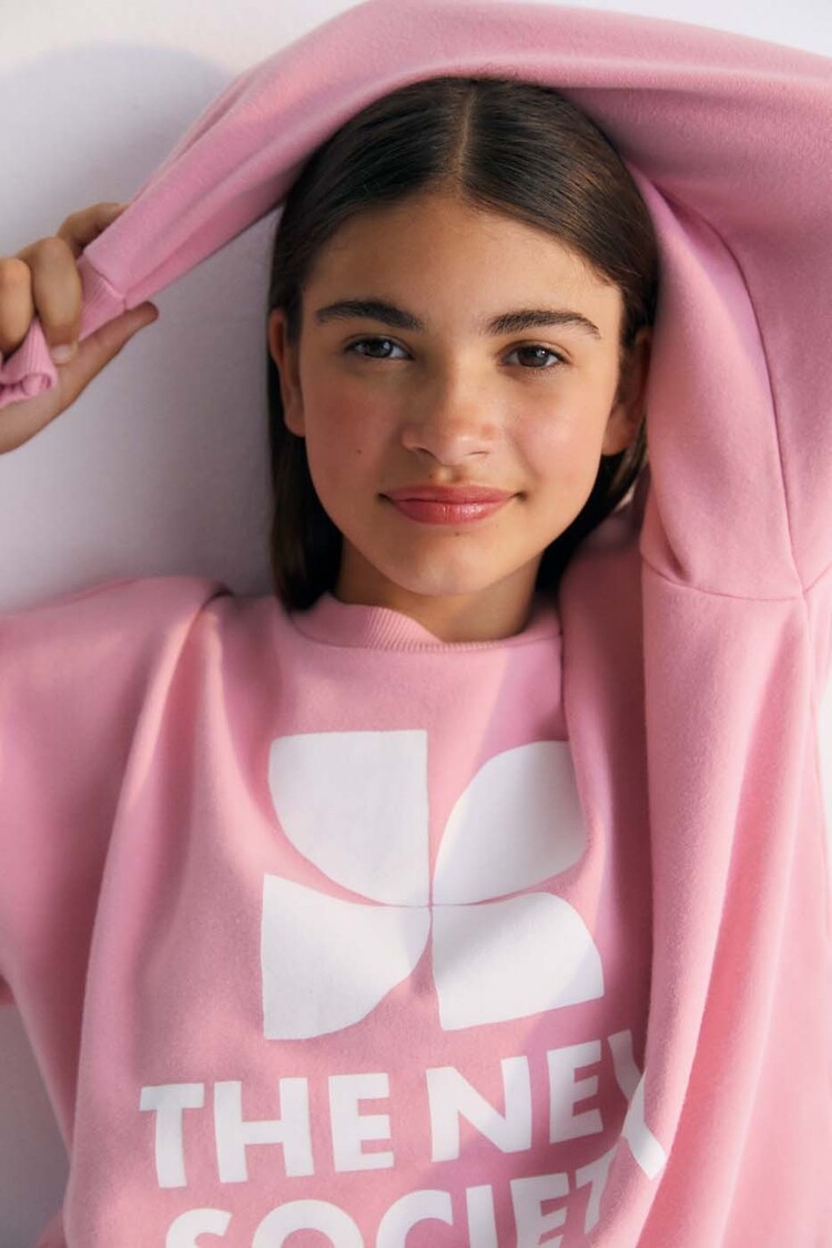 The New Society Sweatshirt Mykonos - Hibiscus