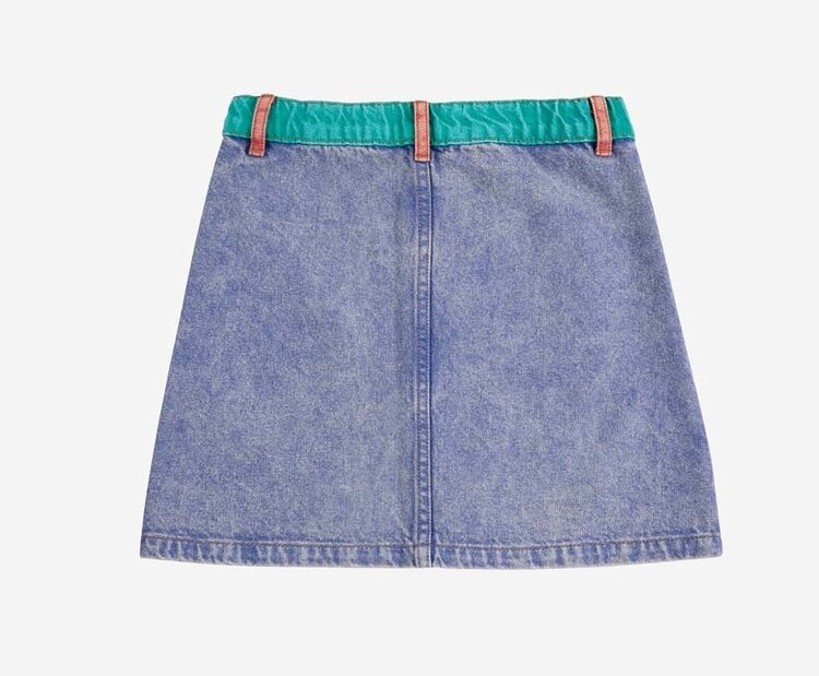 Bobo Choses Color block denim skirt