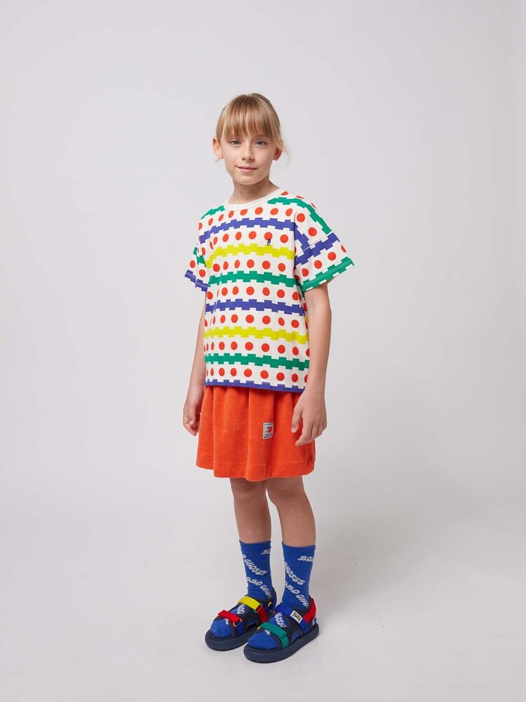 Bobo Choses Smiling terry cloth skirt