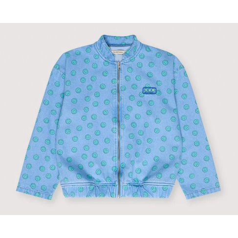 The New Society Bomber Smiley - Light Blue Denim