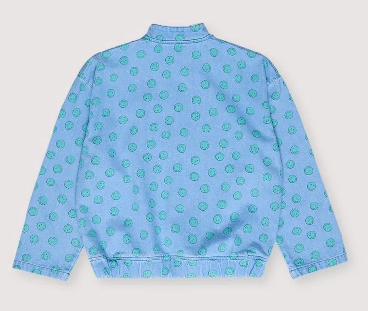 The New Society Bomber Smiley - Light Blue Denim