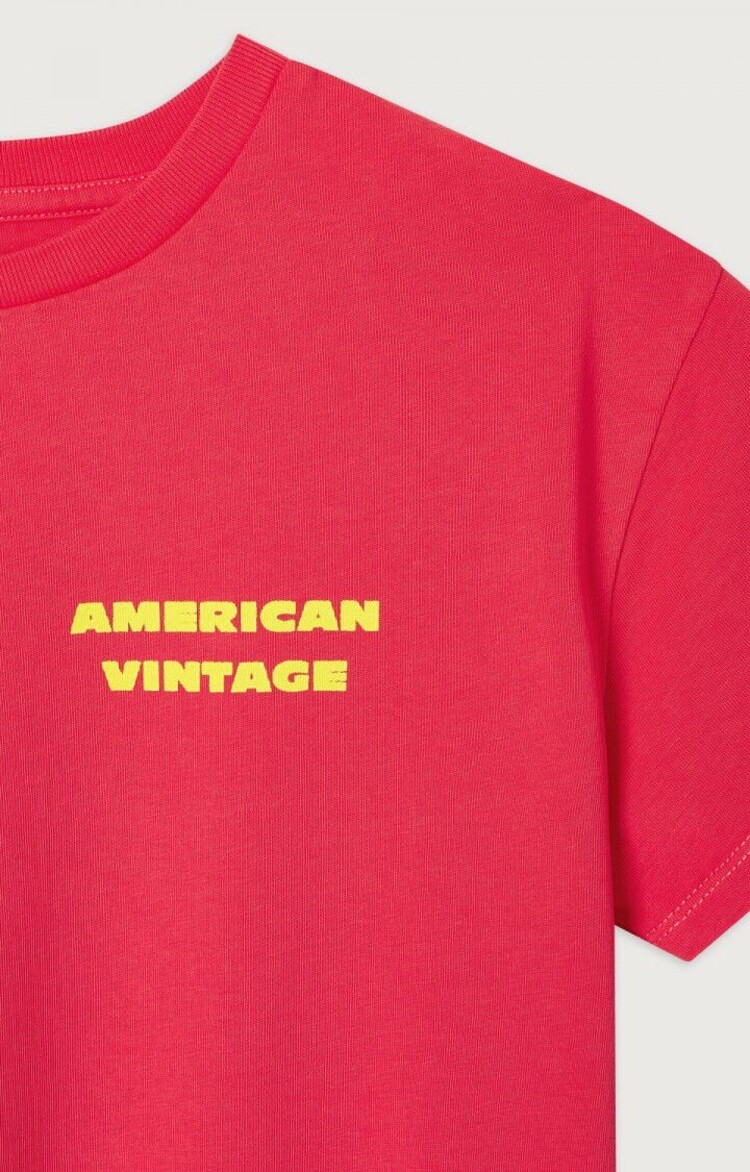 American Vintage FIZVALLEY t-shirt - Framboise Vintage