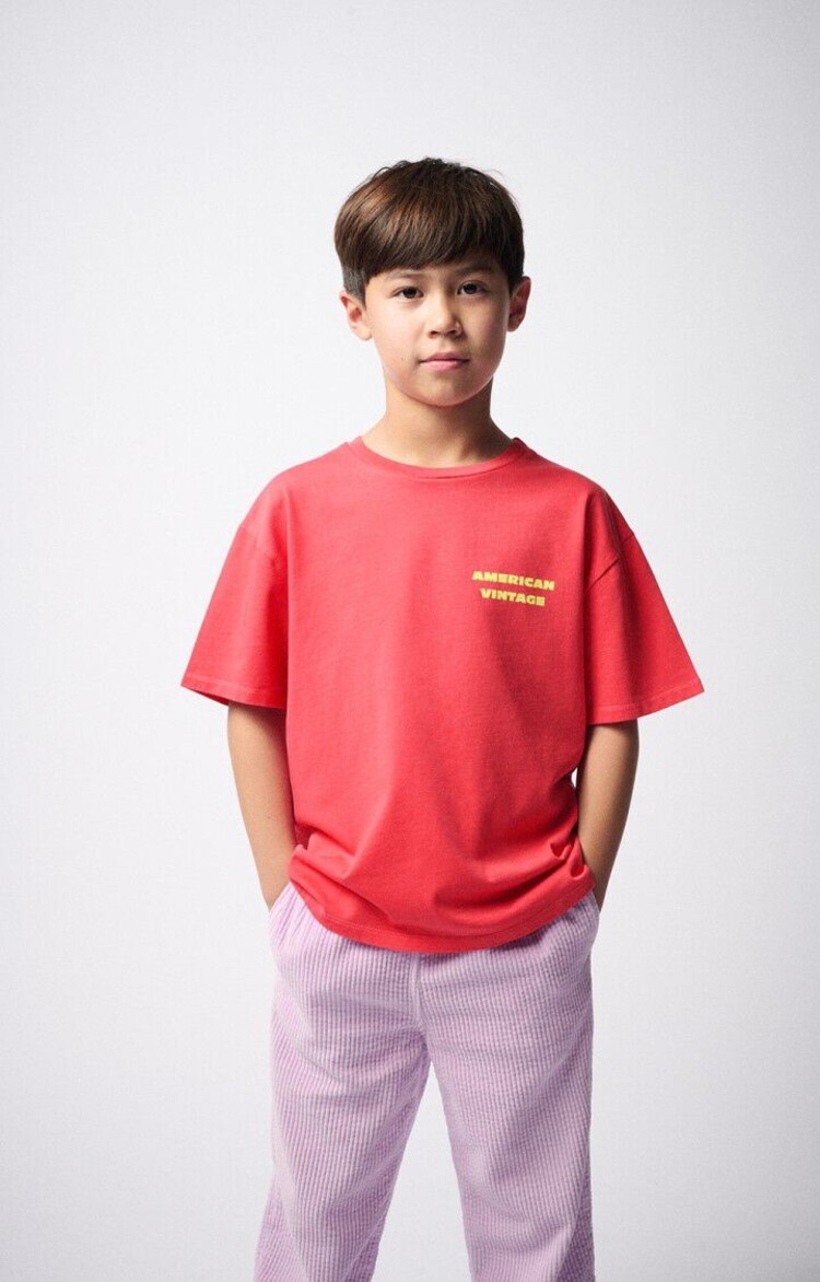 American Vintage FIZVALLEY t-shirt - Framboise Vintage