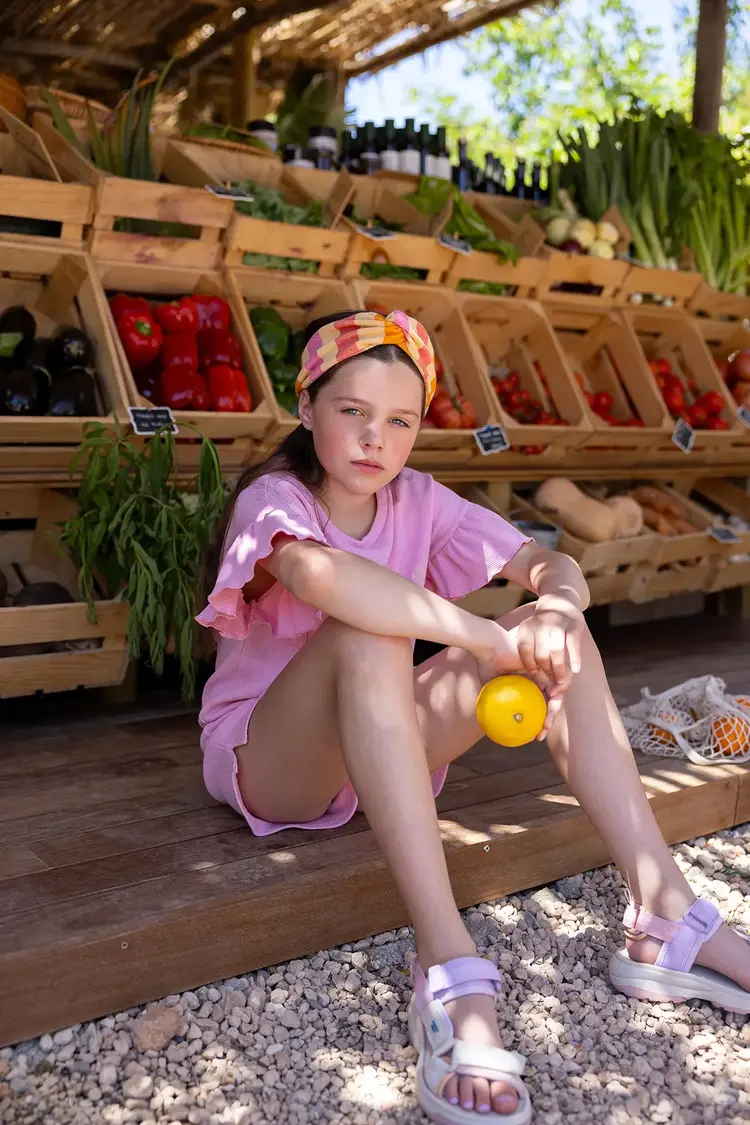 Sproet & Sprout Waffle Jumpsuit Summer Sorbet