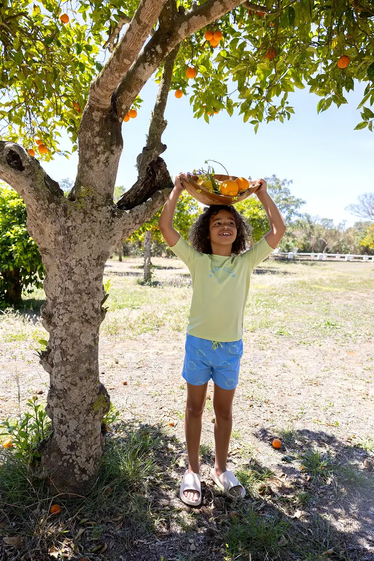 Sproet & Sprout Swim Shorts Sproet Print - Breezy Blue