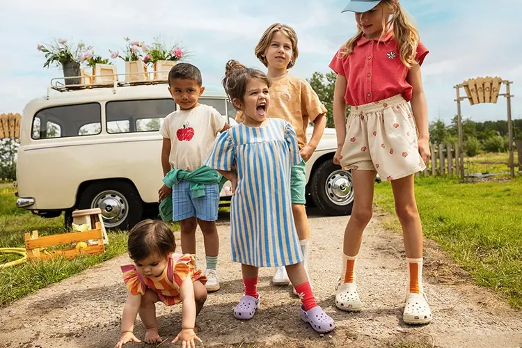 Sproet & Sprout Poppy Dress Stripes - Sesame