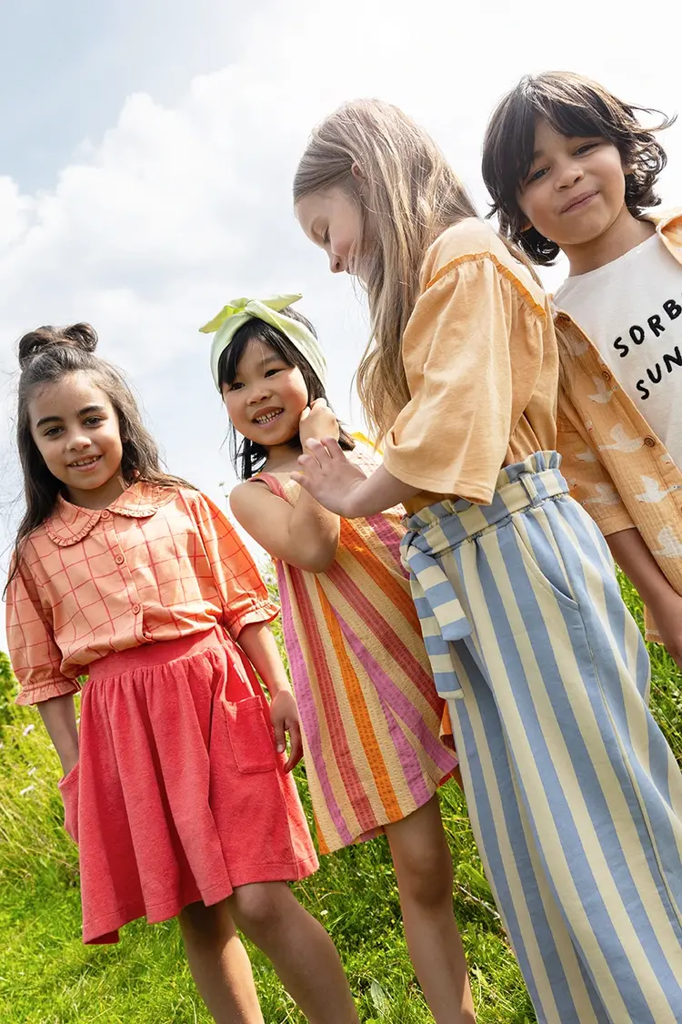 Sproet & Sprout Blouse Girls Check Print - Blush