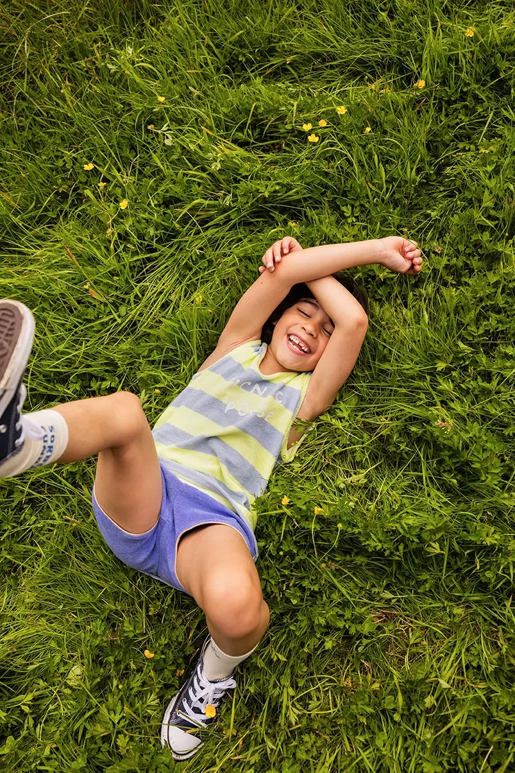 Sproet & Sprout Tanktop Terry Stripes - Citrus