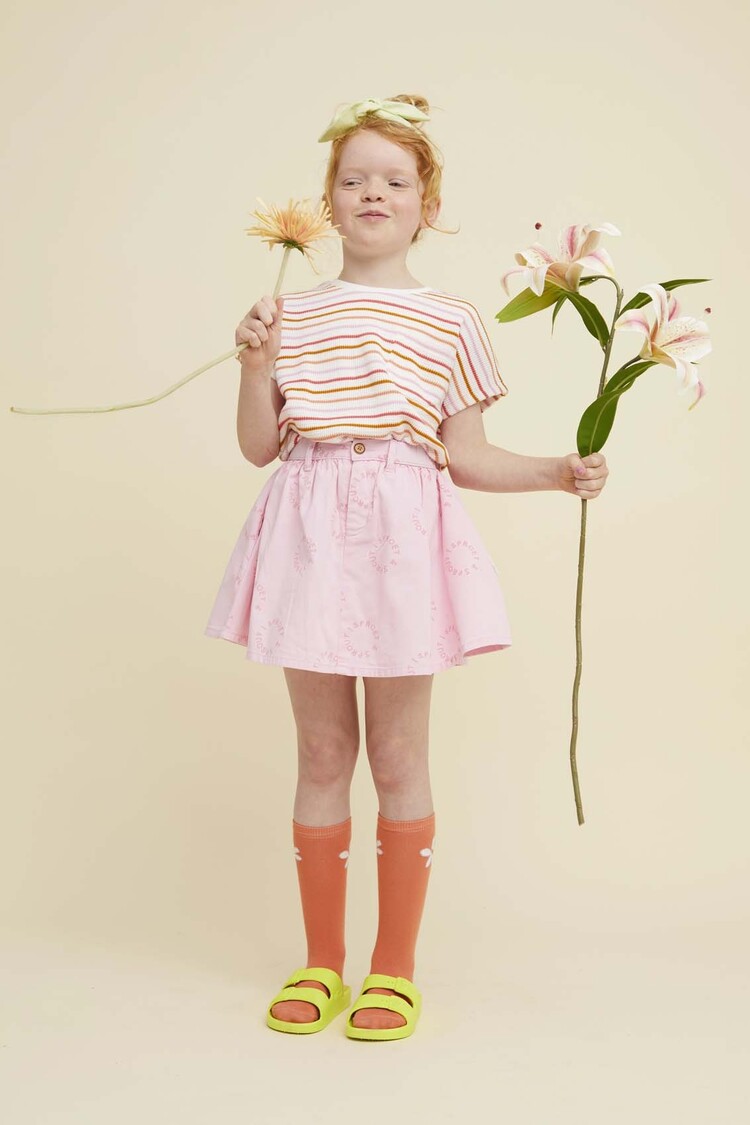 Sproet & Sprout Denim Skirt Sproet Print - Summer Sorbet