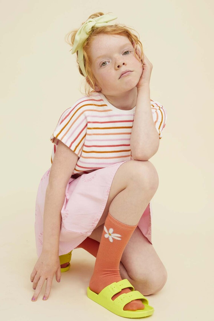 Sproet & Sprout Denim Skirt Sproet Print - Summer Sorbet