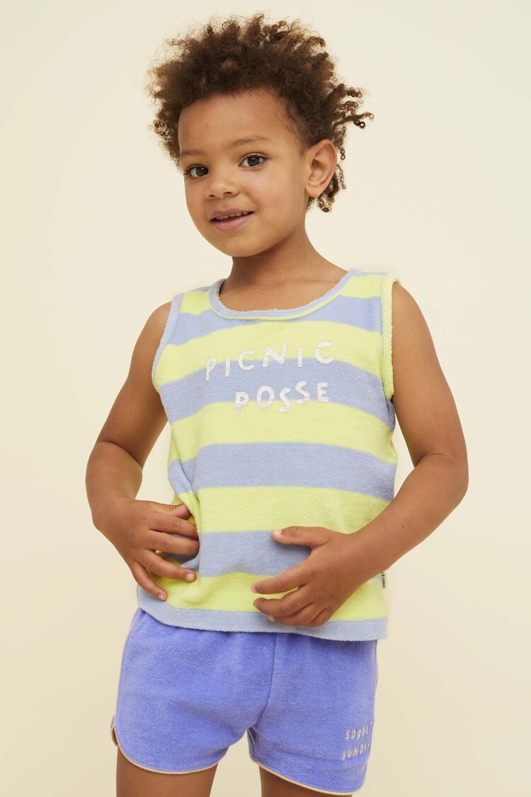 Sproet & Sprout Tank top Terry Stripes - Citrus