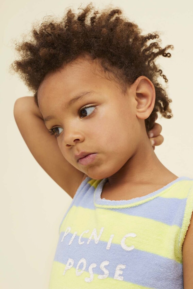 Sproet & Sprout Tank top Terry Stripes - Citrus