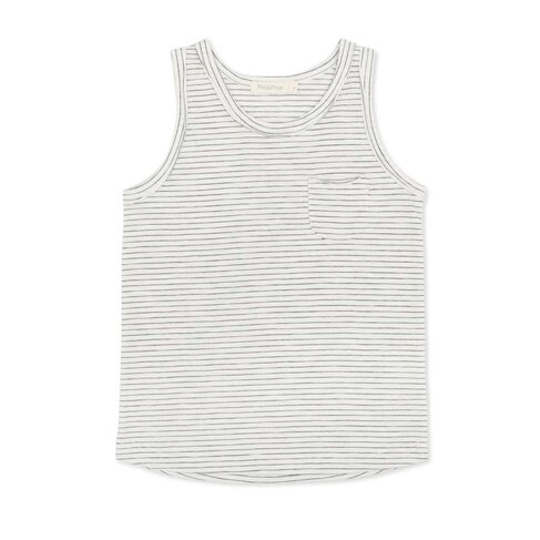 Phil & Phae Pocket tank top stripes - coconut stripes