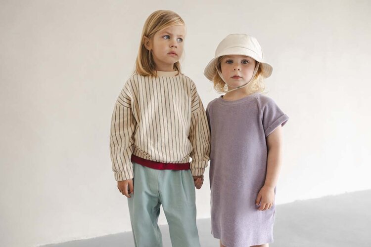 Phil & Phae Frotte tee dress - gray lavender